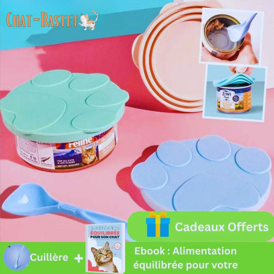 Couvercles de Canettes en Silicone avec Cuillères-can lid™ - Chat-Bastet