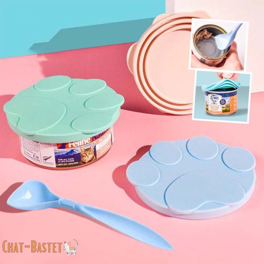 Couvercles de Canettes en Silicone avec Cuillères-can lid™ - Chat-Bastet