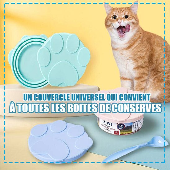 Couvercles de Canettes en Silicone avec Cuillères-can lid™ - Chat-Bastet