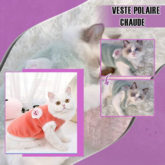 Minou-doux™, Pull Polaire pour chat - Chat-Bastet