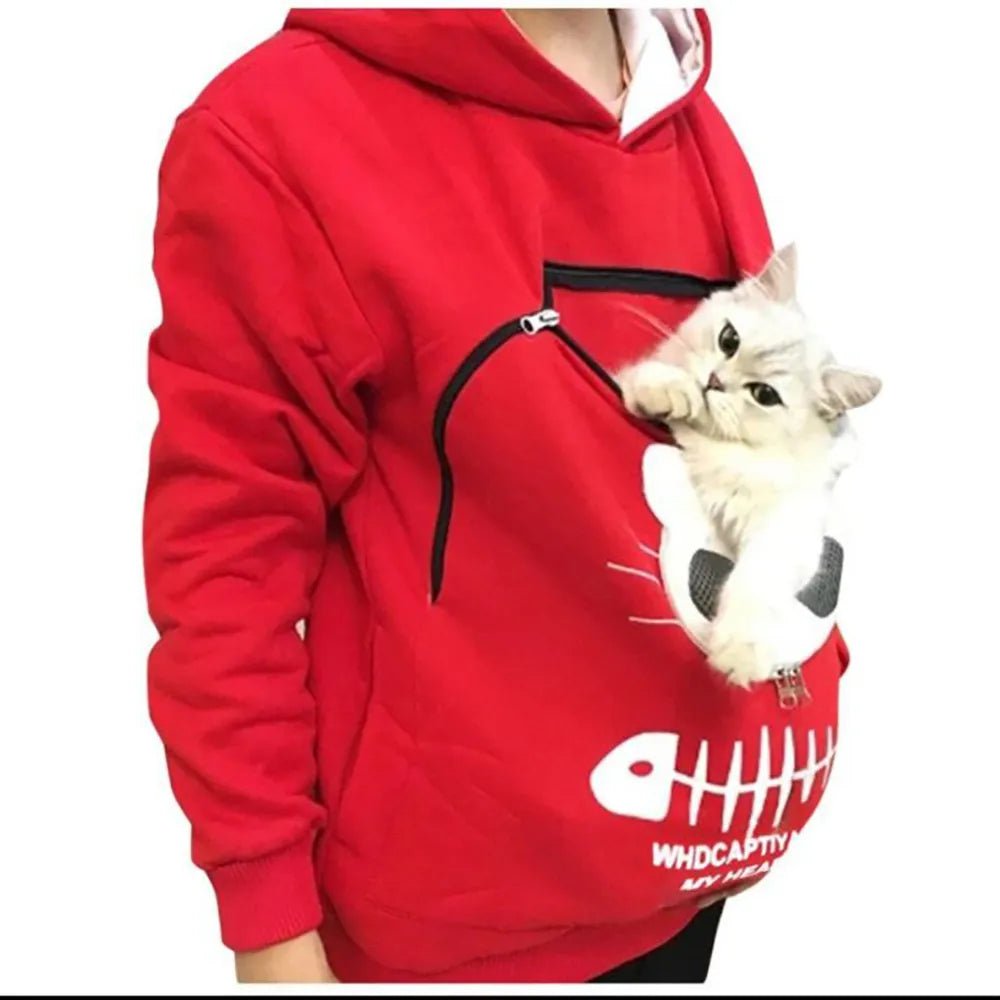 🌟 Pull Poche Kangourou pour Chat, Cat-lover™: Votre Compagnon Toujours Avec Vous! 🌟 - Chat-Bastet